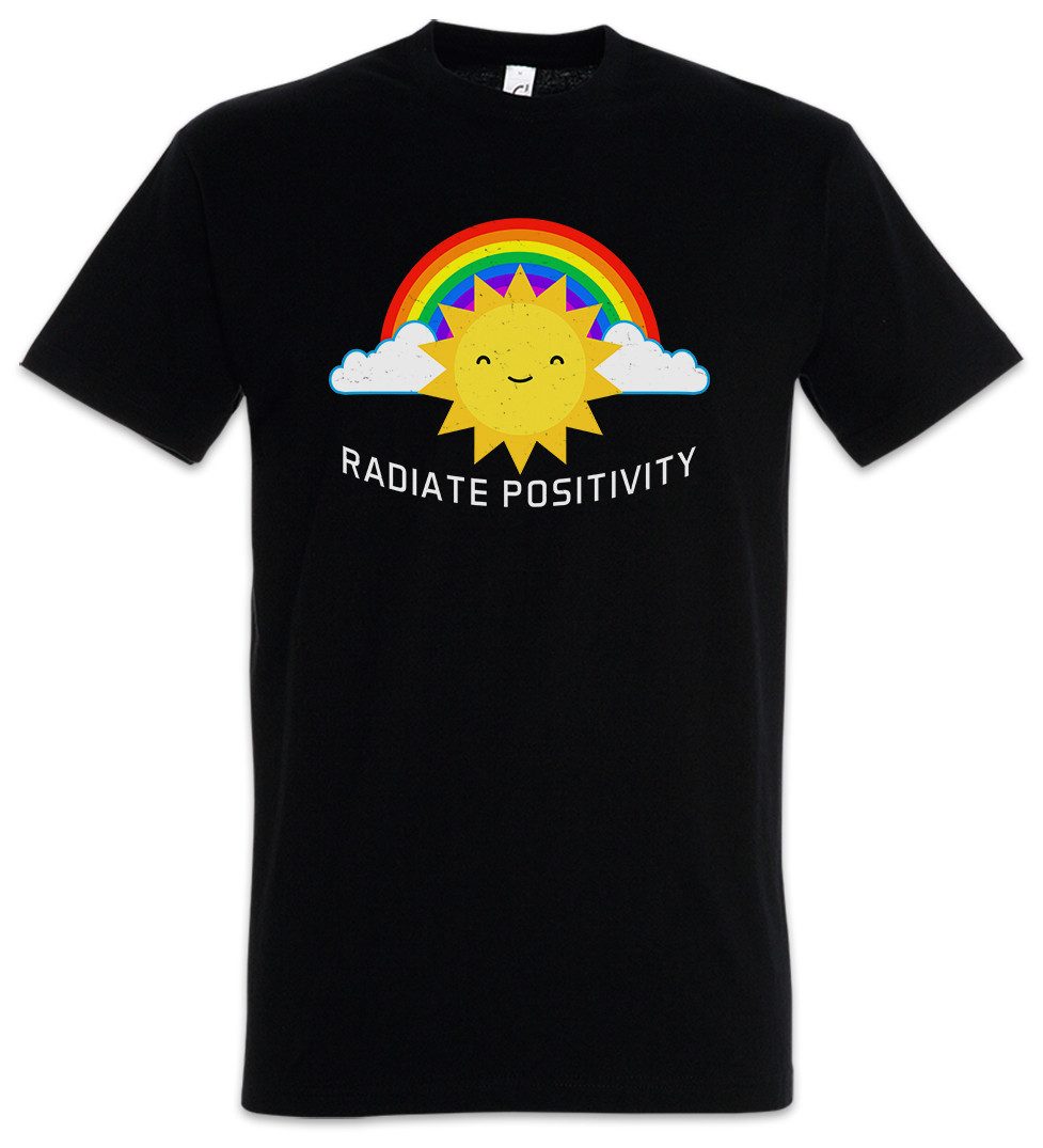 Urban Backwoods Print-Shirt Radiate Positivity Herren T-Shirt Lesbian Gay Homosexual Lesbigay (1-tlg) Queer Homophil Fun Transgender