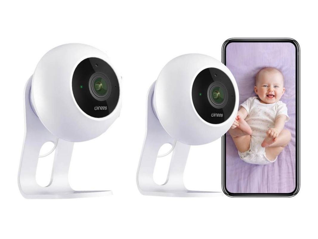 Diyarts Video-Babyphone, 2K HD Auflösung, Babymonitor, 2-tlg., App 24x7 Überwachung, Bewegungserkennung, Zwei-Wege-Audio, Flexible Installation, sicher, einfach – mit Alexa