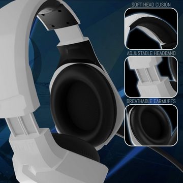 Orzly ‎RXH-20 Gaming-Headset (Bedarf weggeklappt werden (120 Grad), Mit Kabel, Stadia Stereo-Sound with mit Geräuschunterdrückung Microphone)