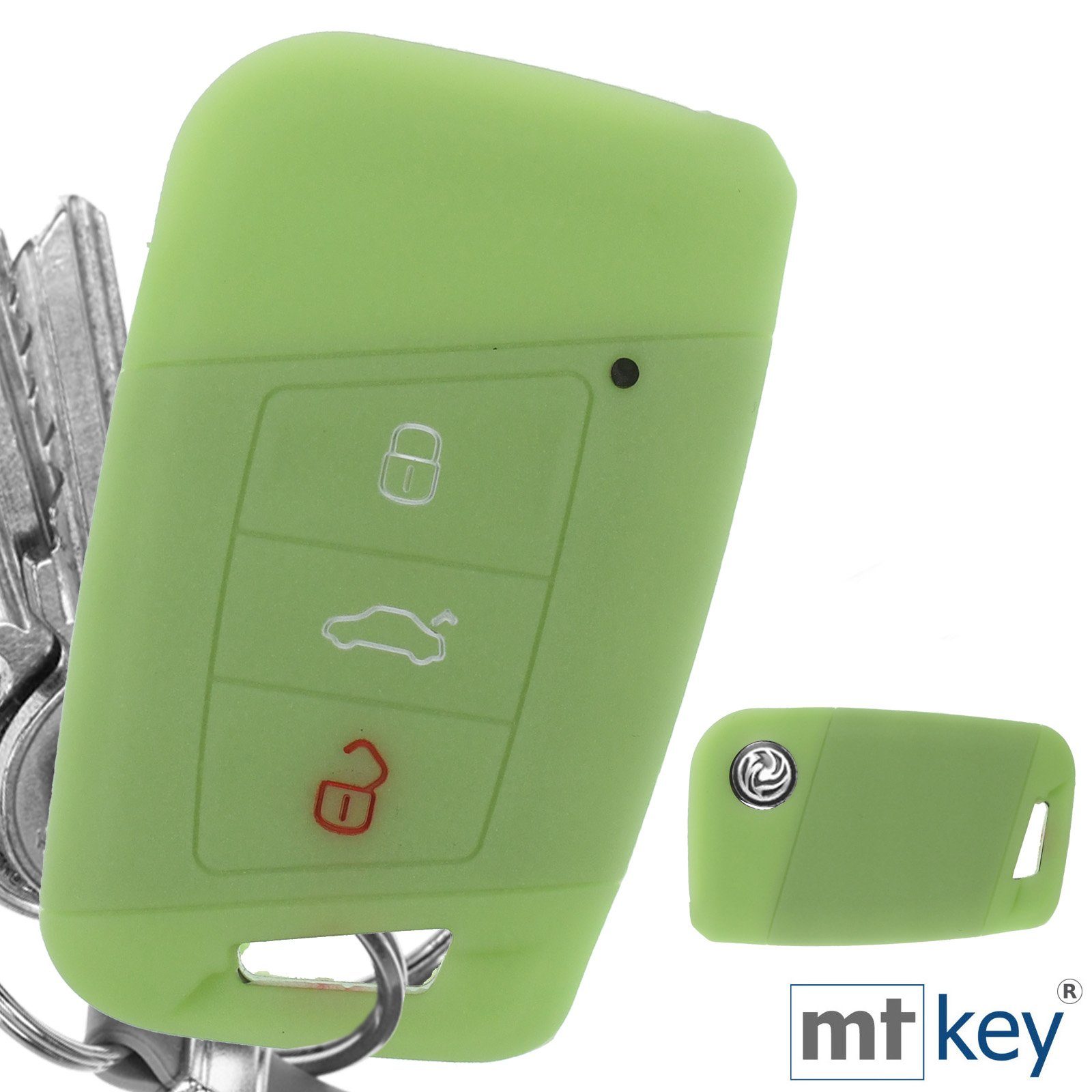 mt-key Schlüsseltasche Autoschlüssel Silikon Schutzhülle fluoreszierend günstig online kaufen