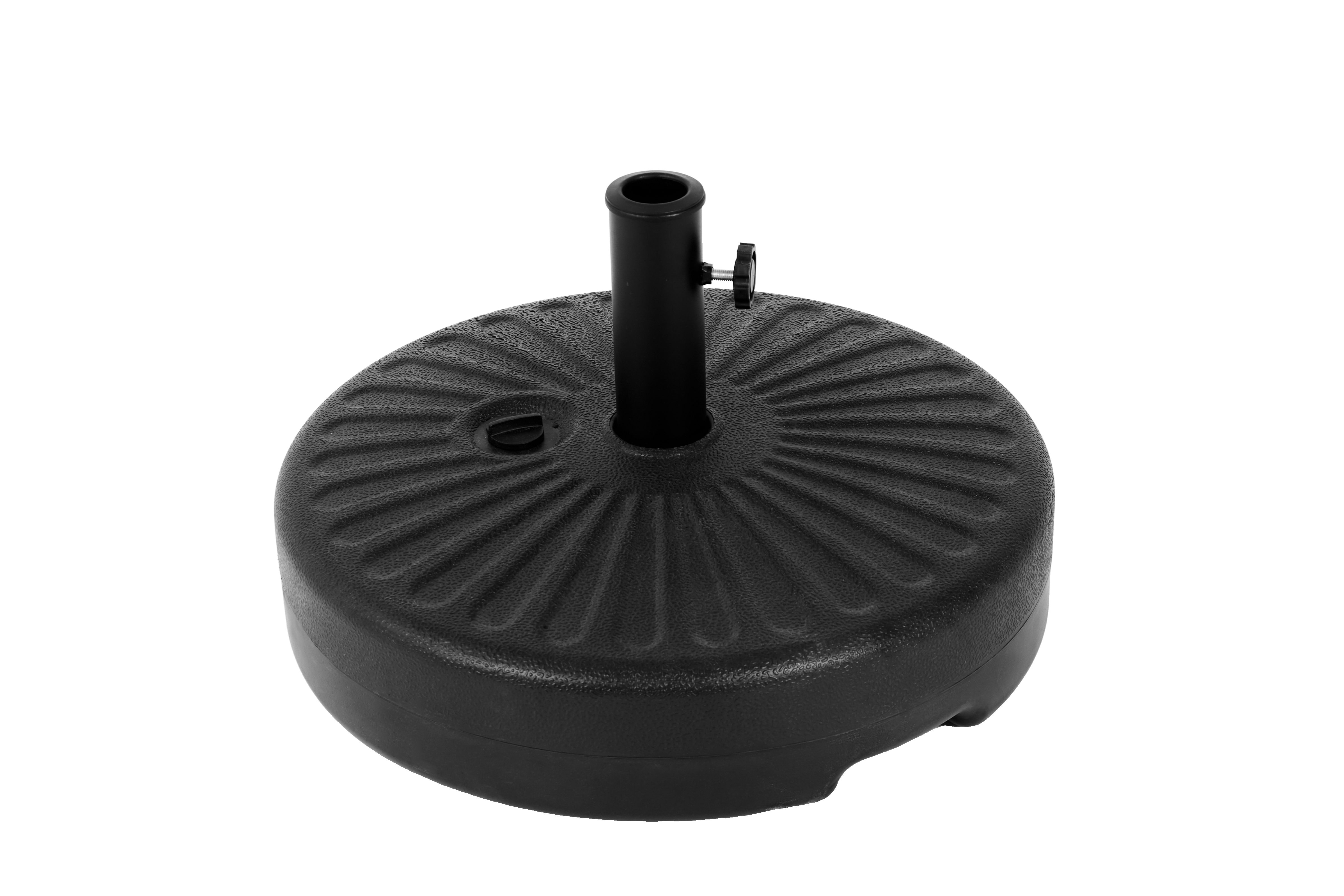 CHICFURN Sonnenschirm Sonnenschirmständer befüllbar, schwarz, Schirmständer, 49x31cm für Garten, Balkon, Terrasse, Poolbereich
