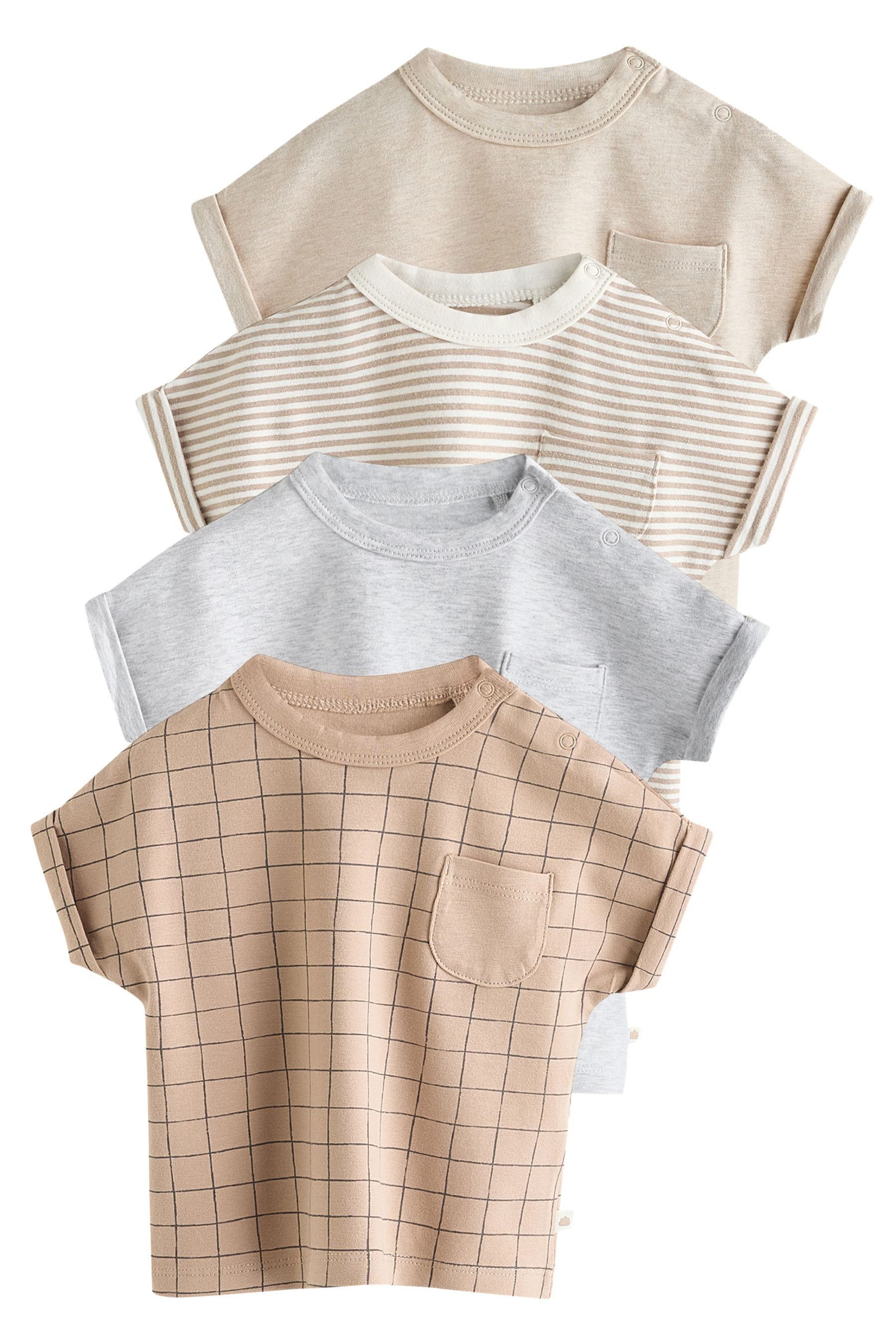 Next T-Shirt Kurzärmelige Baby T-Shirts im 4er-Pack (4-tlg)