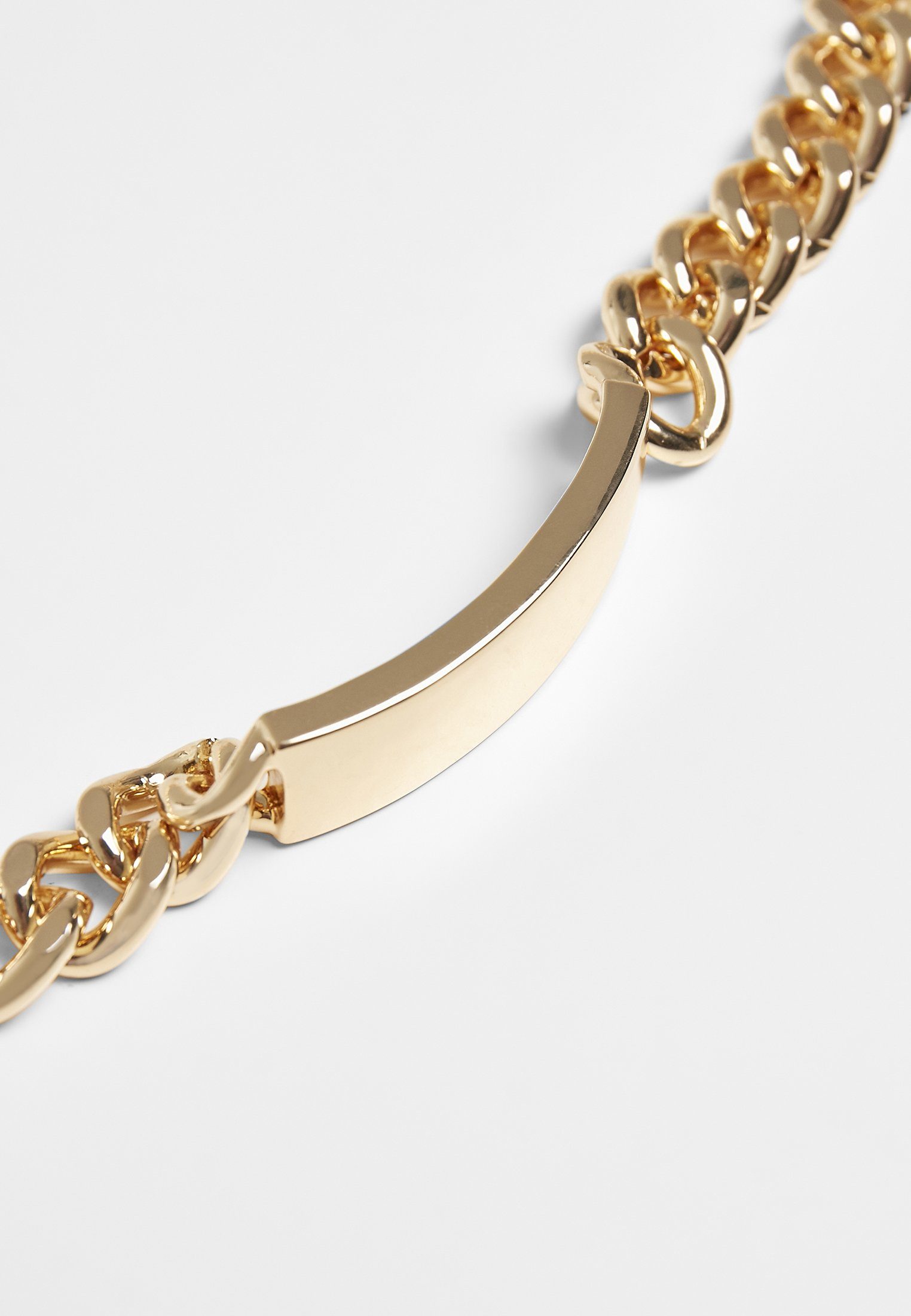 URBAN CLASSICS Edelstahlkette Accessoires Plate Necklace