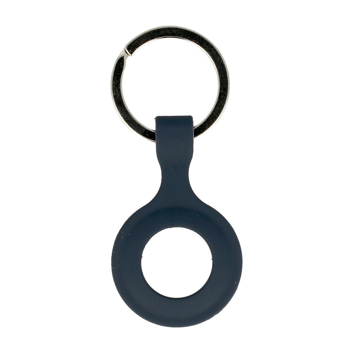 cofi1453 Schlüsselanhänger Silikon Case für AirTag Schutz Hülle Cover Schlüsselanhänger Apple AirTag Cover Case Tracker Tasche Weiß dunkelblau