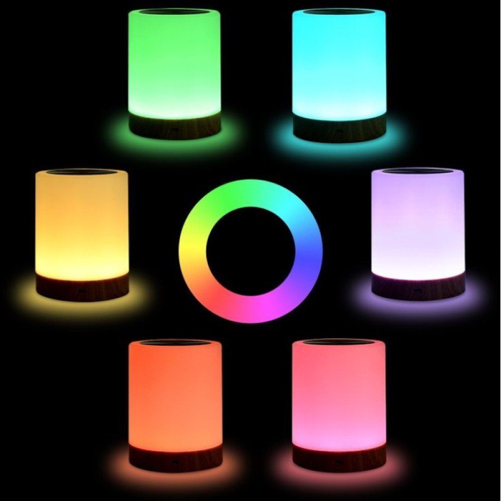 Modi Tischlampe 6 und Dimmbar, Farben 3 LED Touch Nachttischlampe Nachttischlampe GelldG