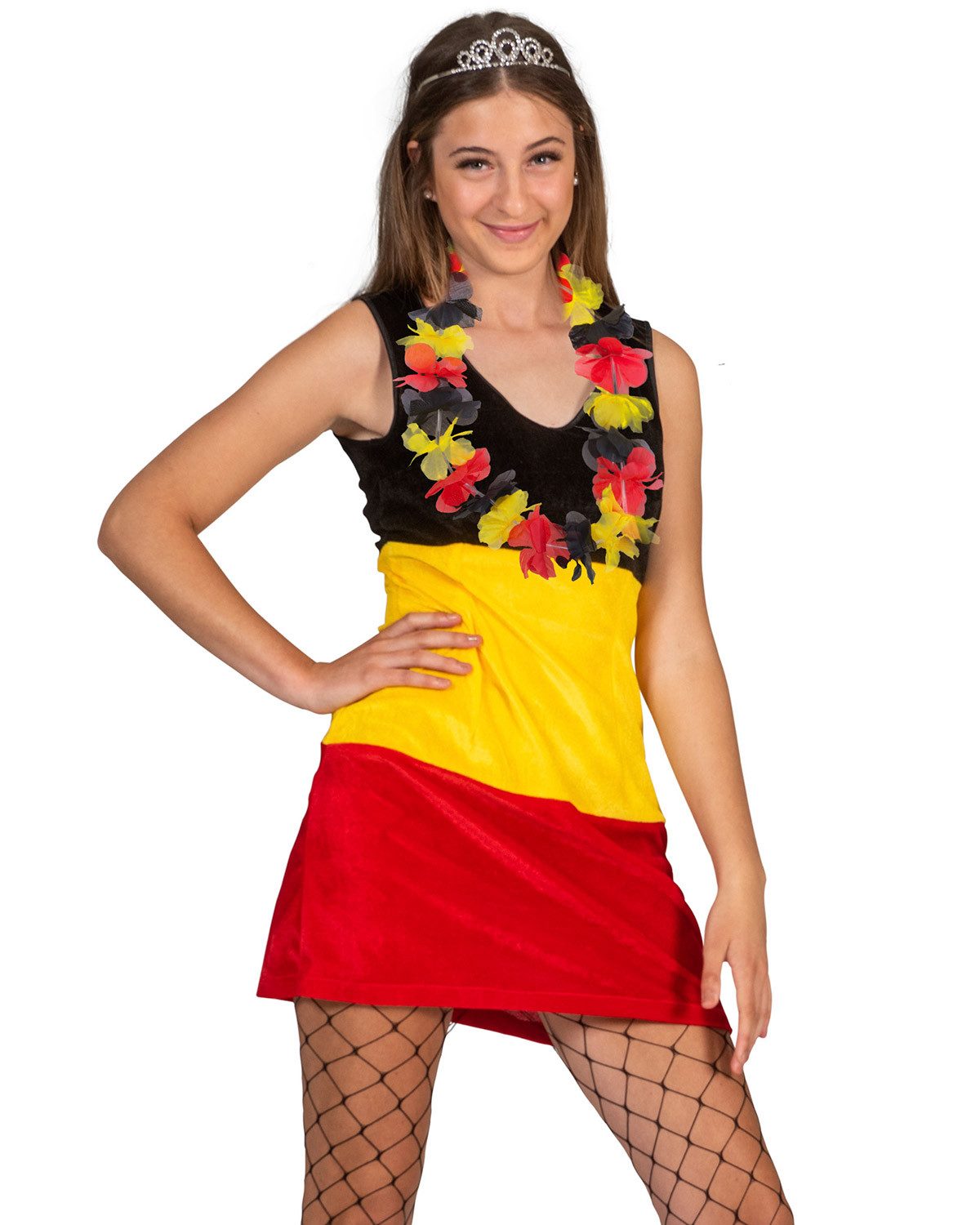 Funny Fashion Kostüm Deutschland Fan Artikel 'Blumenkette' 60500, Schw