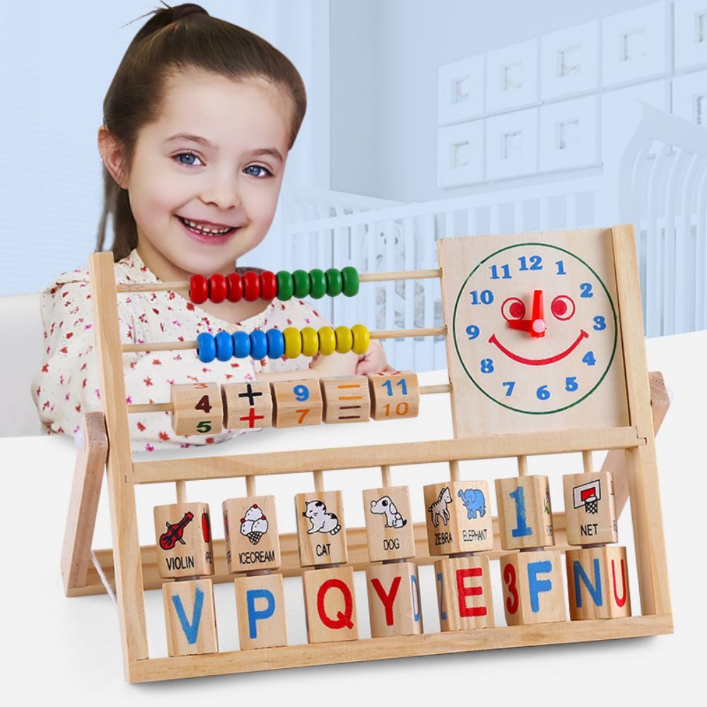 Fivejoy Rechenschieber Abakus,Holz Rechenschieber,Holzspielzeug Baby,Montessori Spielzeug, (Mathematik Kinderspielzeug Motorikspielzeug Lernspielzeug Geschenke für Kinder, 1-tlg)