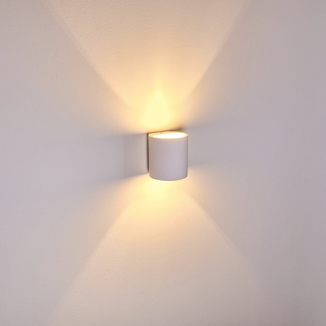 Lampe Wandlampe Keramik Wandlampe,Lichteffekt weiß, Wandleuchte ist mit aus Farben Wohnzimmer, Leuchtmittel, Flur, für, mit »Cusino« für Lichteffekt bemalbar hofstein ohne Diese