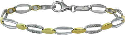SilberDream Silberarmband SilberDream Armband Oval 925 Silber (Armband), Damen Armband (Oval) ca. 18,5cm, 925 Sterling Silber, vergoldet (Gelbg