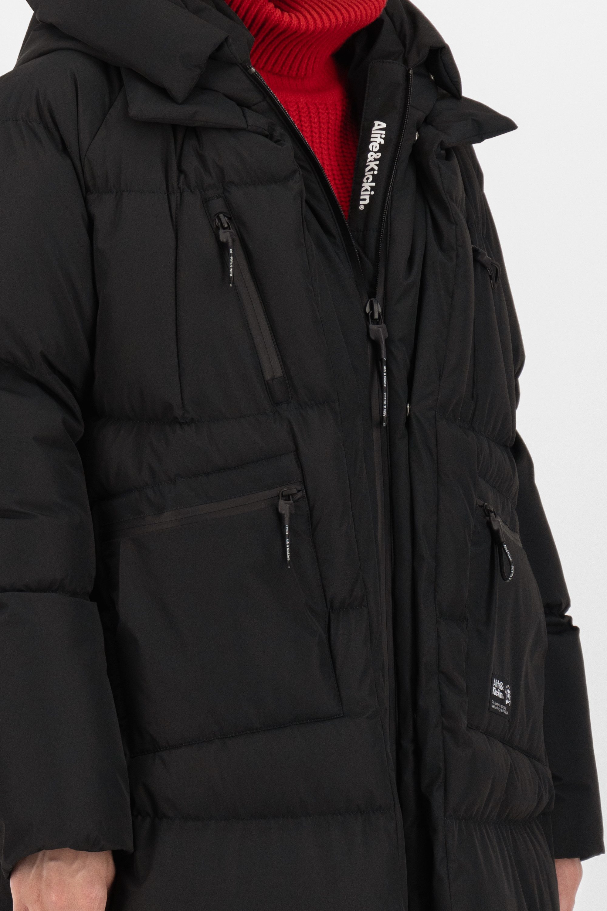 Alife & Kickin Winterjacke Damen RihannaAK A Steppjacke, Winterjacke, gefütterte Jacke Langer, warmer Wintermantel mit großer Kapuze und Fleece Innenfutter – Bild 5 von 5
