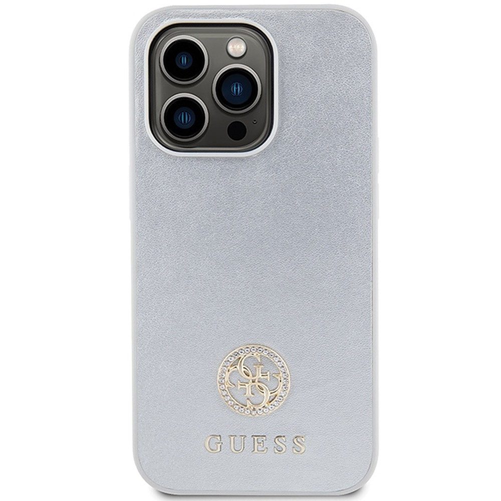 Guess Handyhülle Schutzhülle Hartschale Rückschale 6,1 Zoll, Strass-Logo, Hartschale, passgenaue Aussparungen