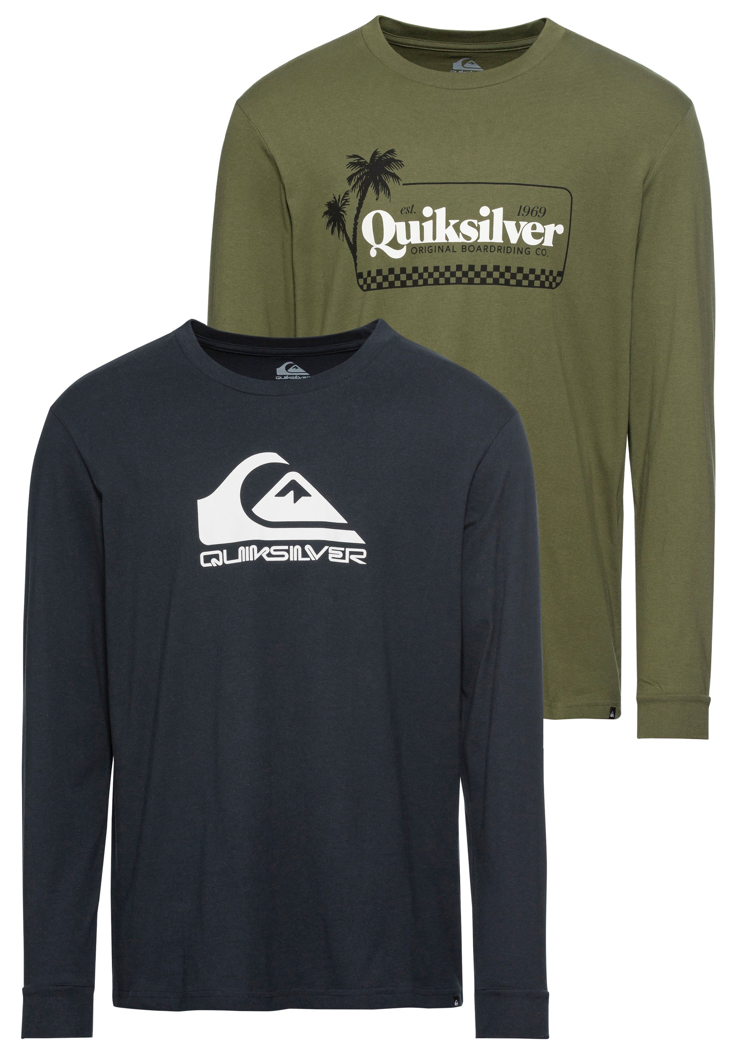 Quiksilver Langarmshirt (Packung, 2-tlg., 2er-Pack)