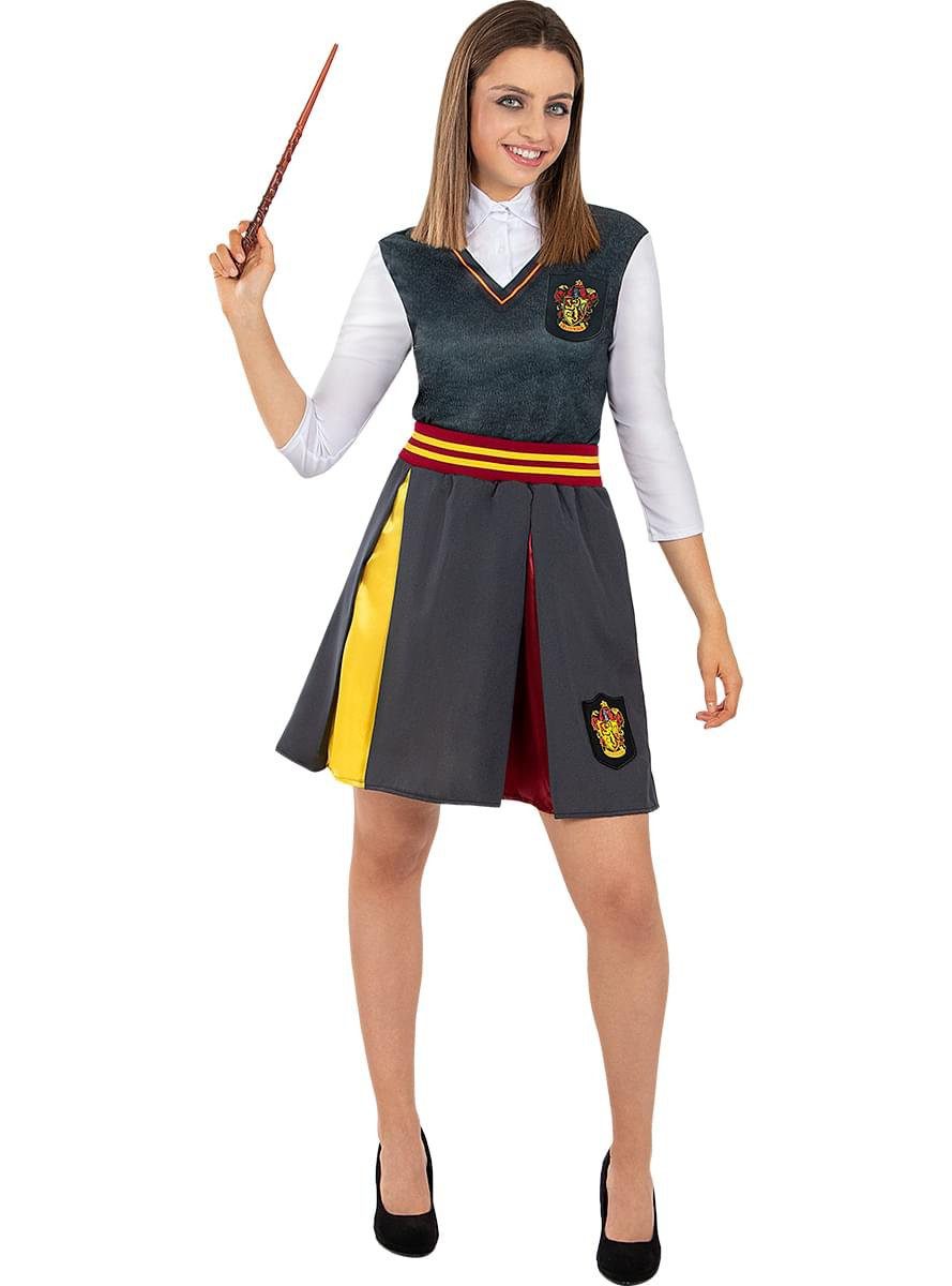 Funidelia Zauberer-Kostüm Harry Potter – Gryffindor Rock, Hogwarts-Rock mit dem Wappen des Hauses Gryffindor