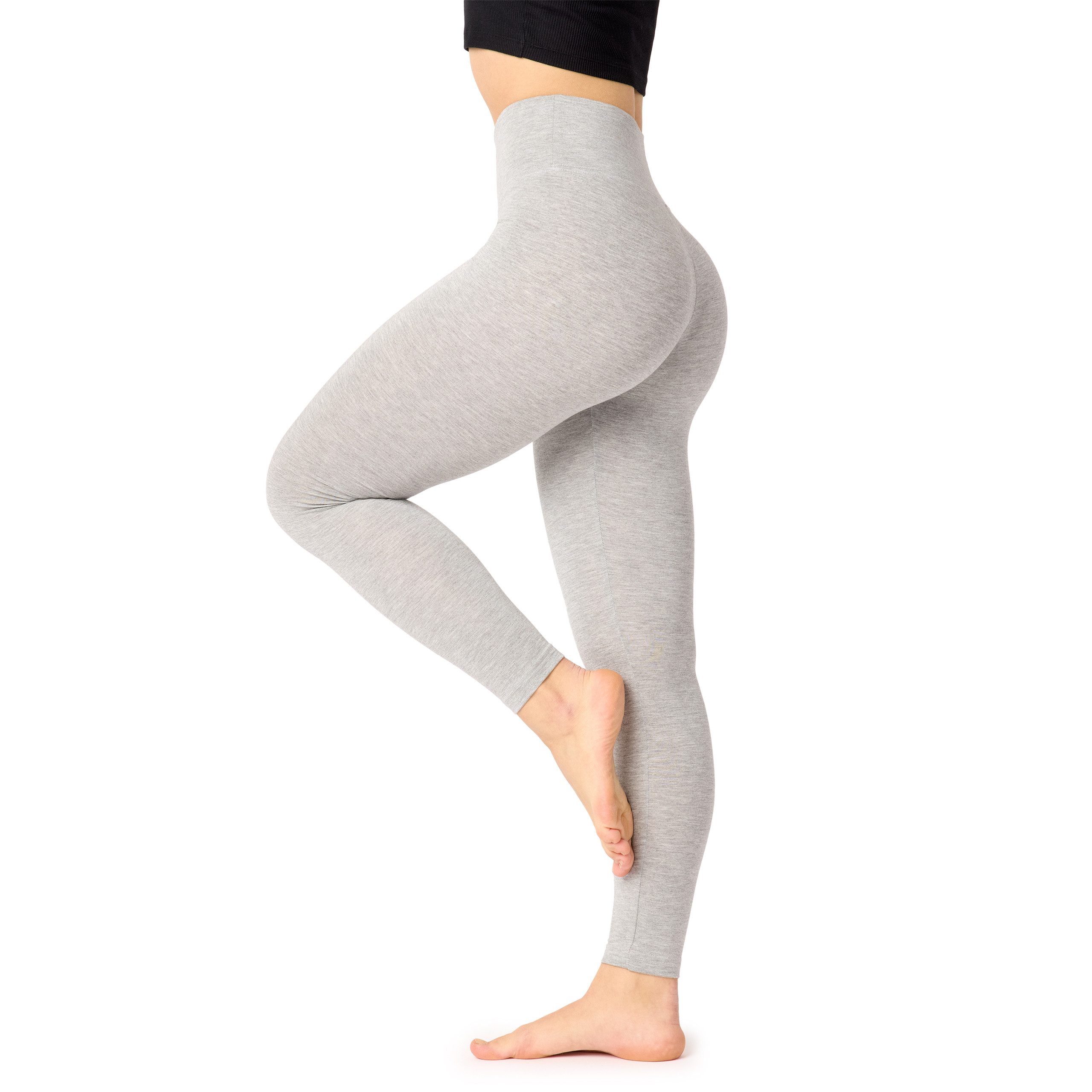 Bellivalini Highwaist Leggings Damen Lange Leggings High Waist Slim aus Viskose für Yoga BLV50-292 (1-tlg) elastischer Bund