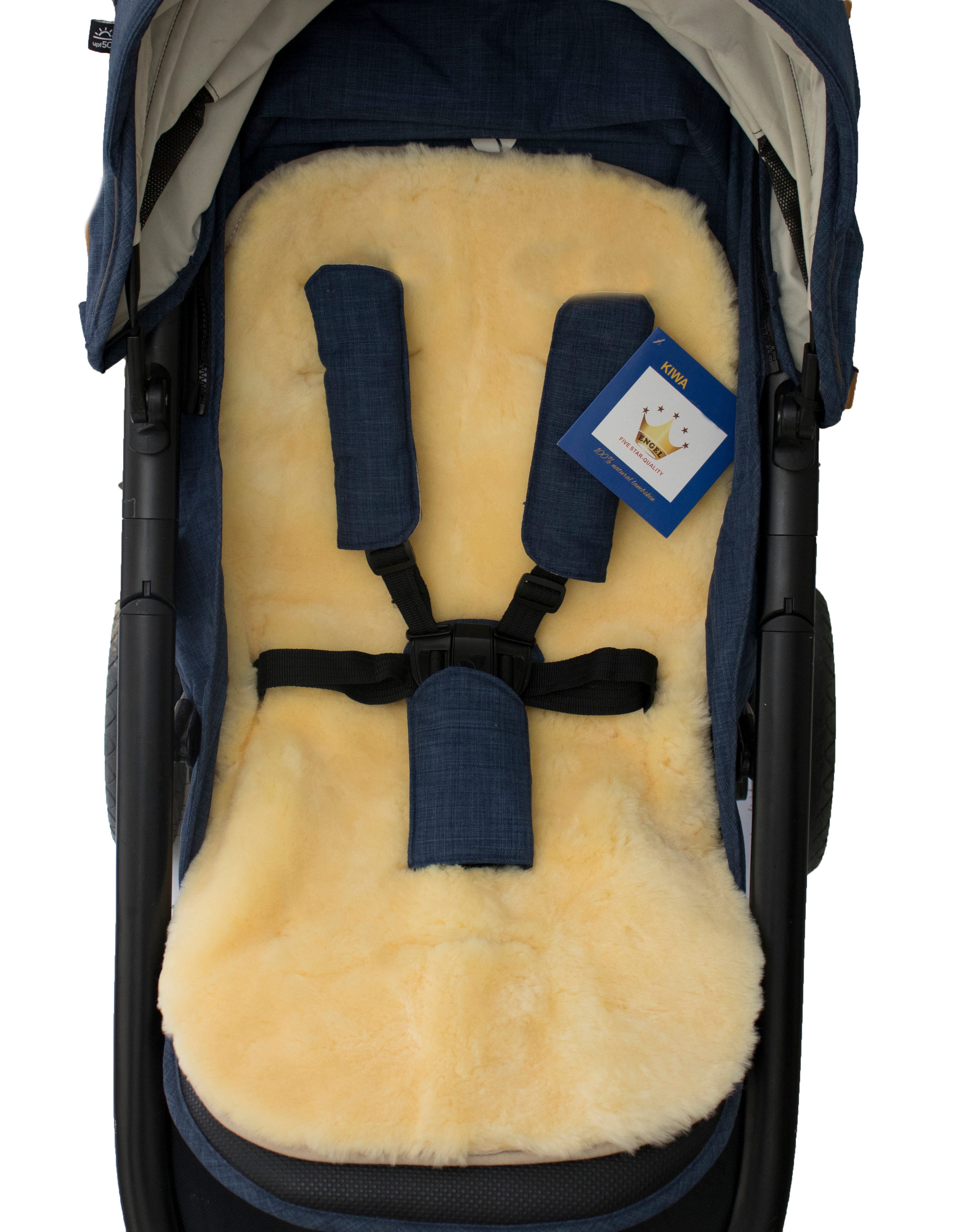 Reissner Lammfelle Kinderwagen-Sitzauflage Kinderwagen Einlage KIWA Basic echtes Merino Lammfell