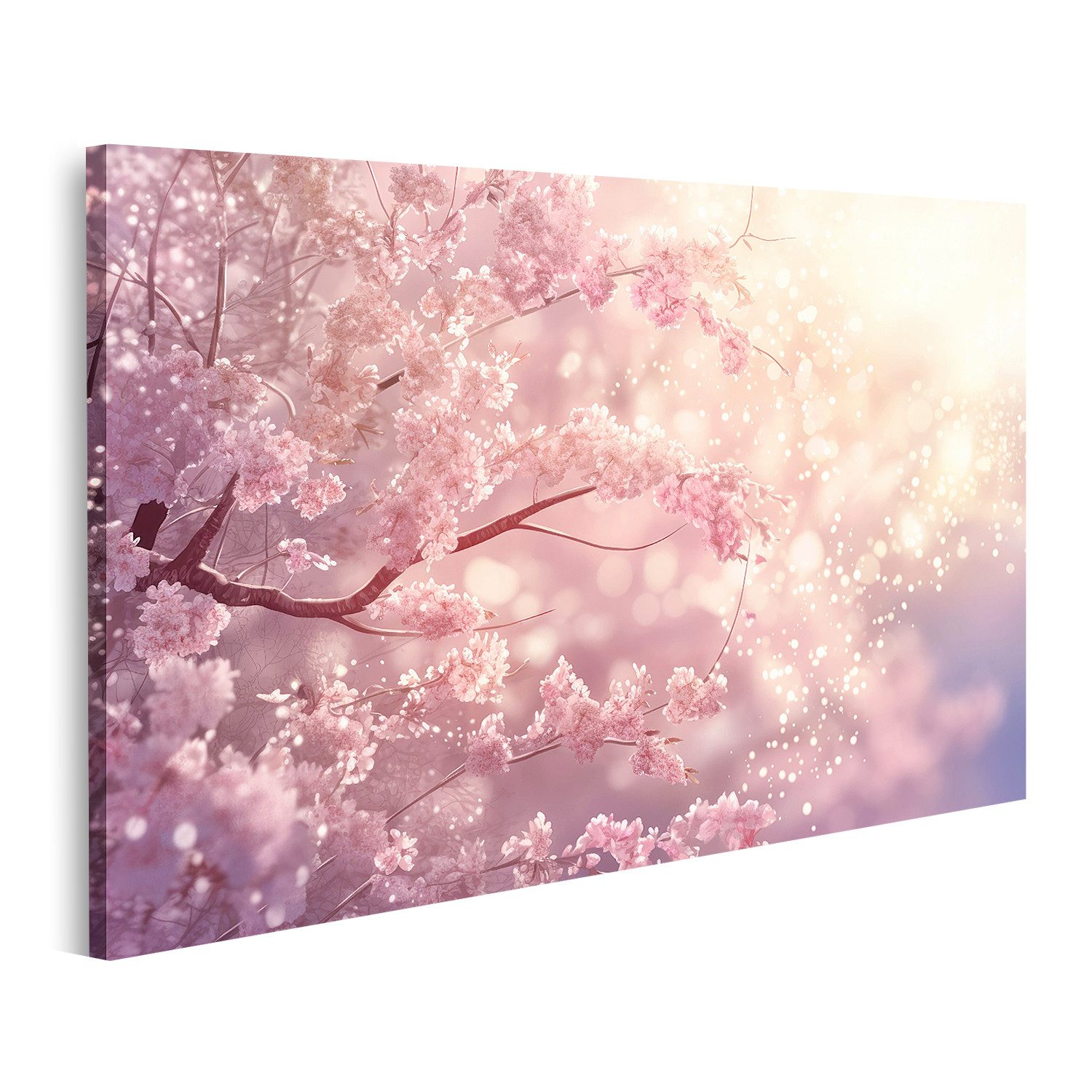 islandburner Leinwandbild, Rosa Blütenzweige im magischen Licht günstig online kaufen