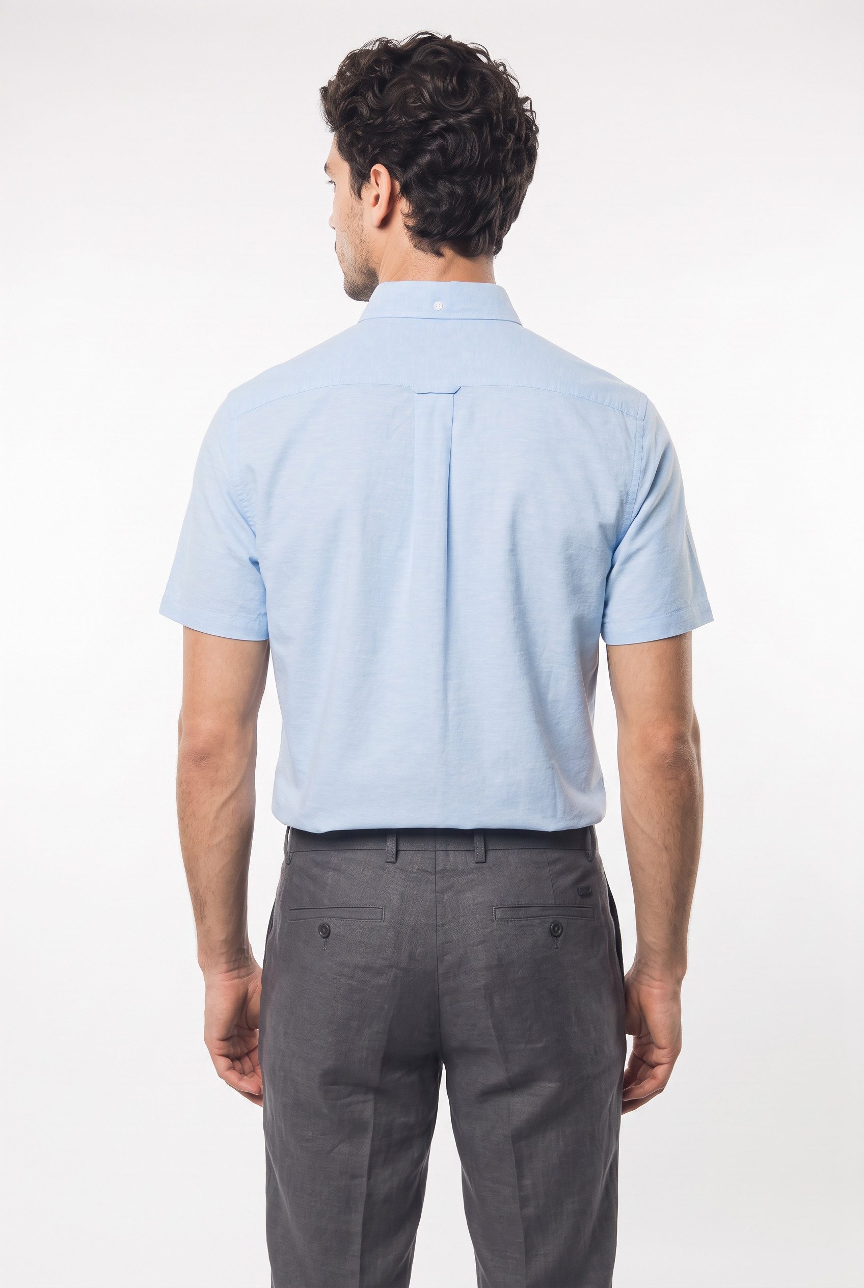 Gant Kurzarmhemd REG COTTON LINEN SS SHIRT – Bild 3 von 5