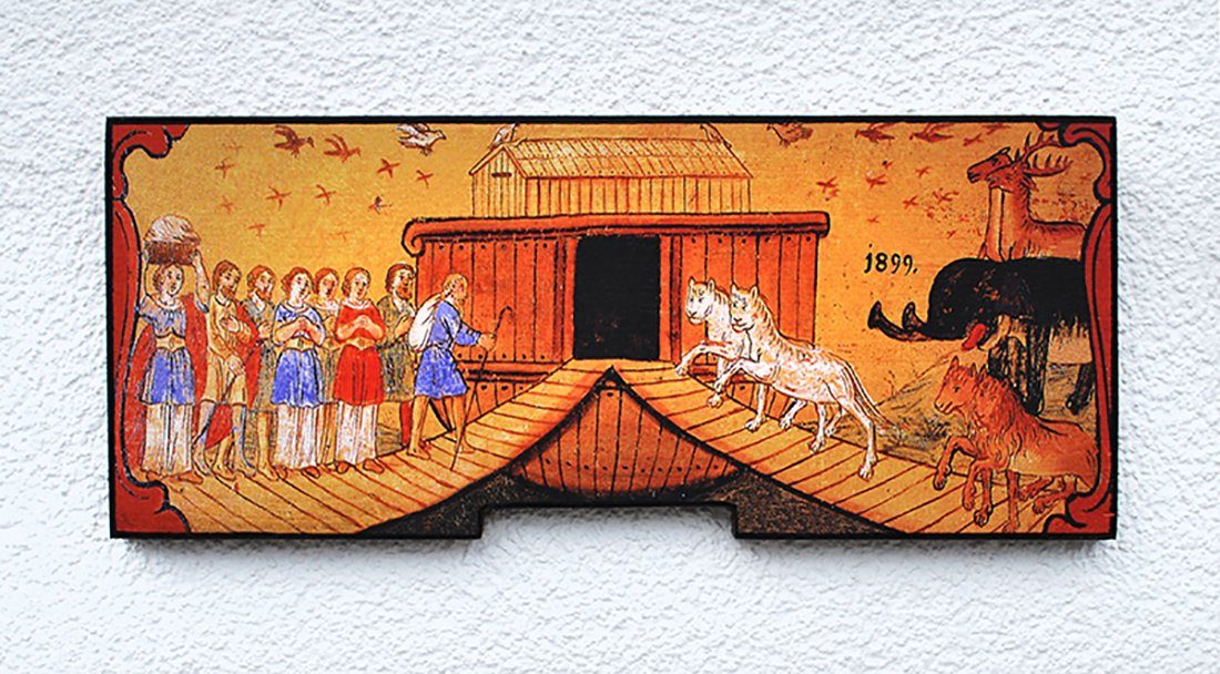 BillerAntik Kunstdruck *Arche Noah Gott Schiff Tiere Sintflut Kärnten Bienenstockbrett 04, (1 St)