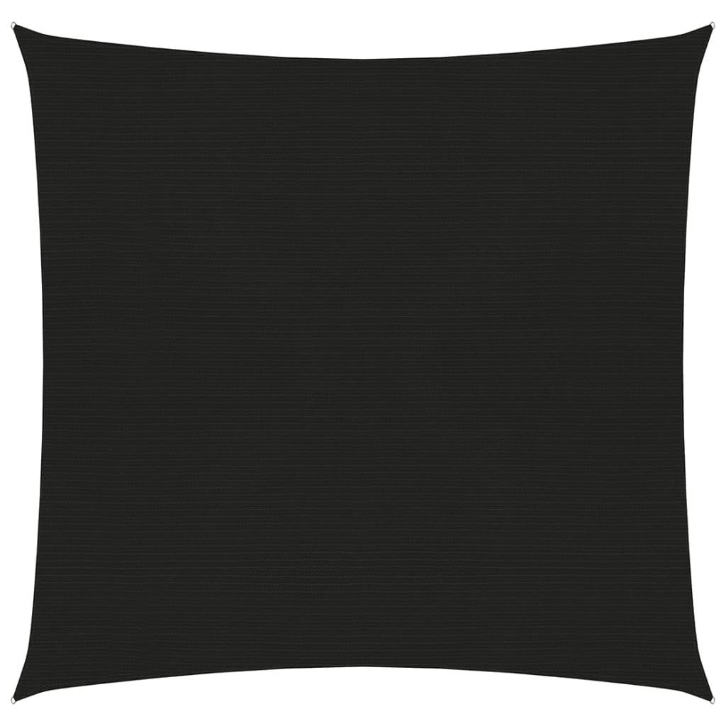 Sonnensegel 160 g/m² Schwarz 6x6 m HDPE
