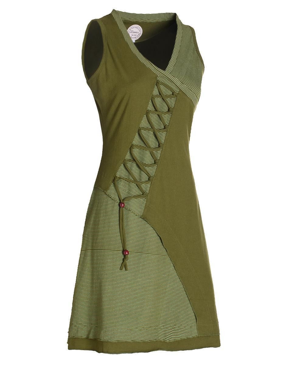 Vishes Sommerkleid Asymmetrisches Damen Sommer Kleid Baumwoll-Keid Shirt-Kleider Hippie, Goa, Elfen Style