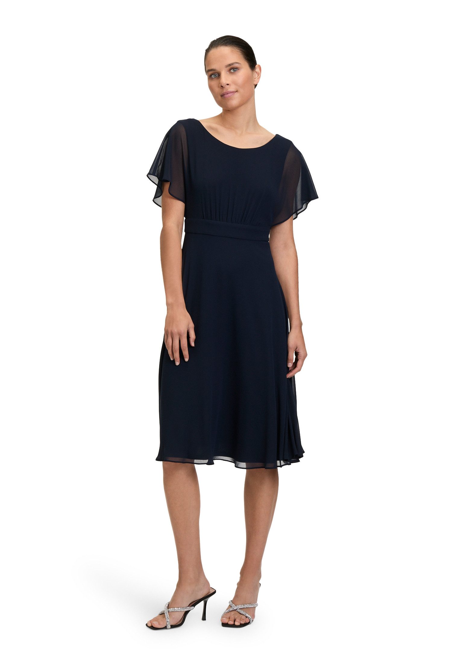 Vera Mont Cocktailkleid Damen kurzarm Raffung