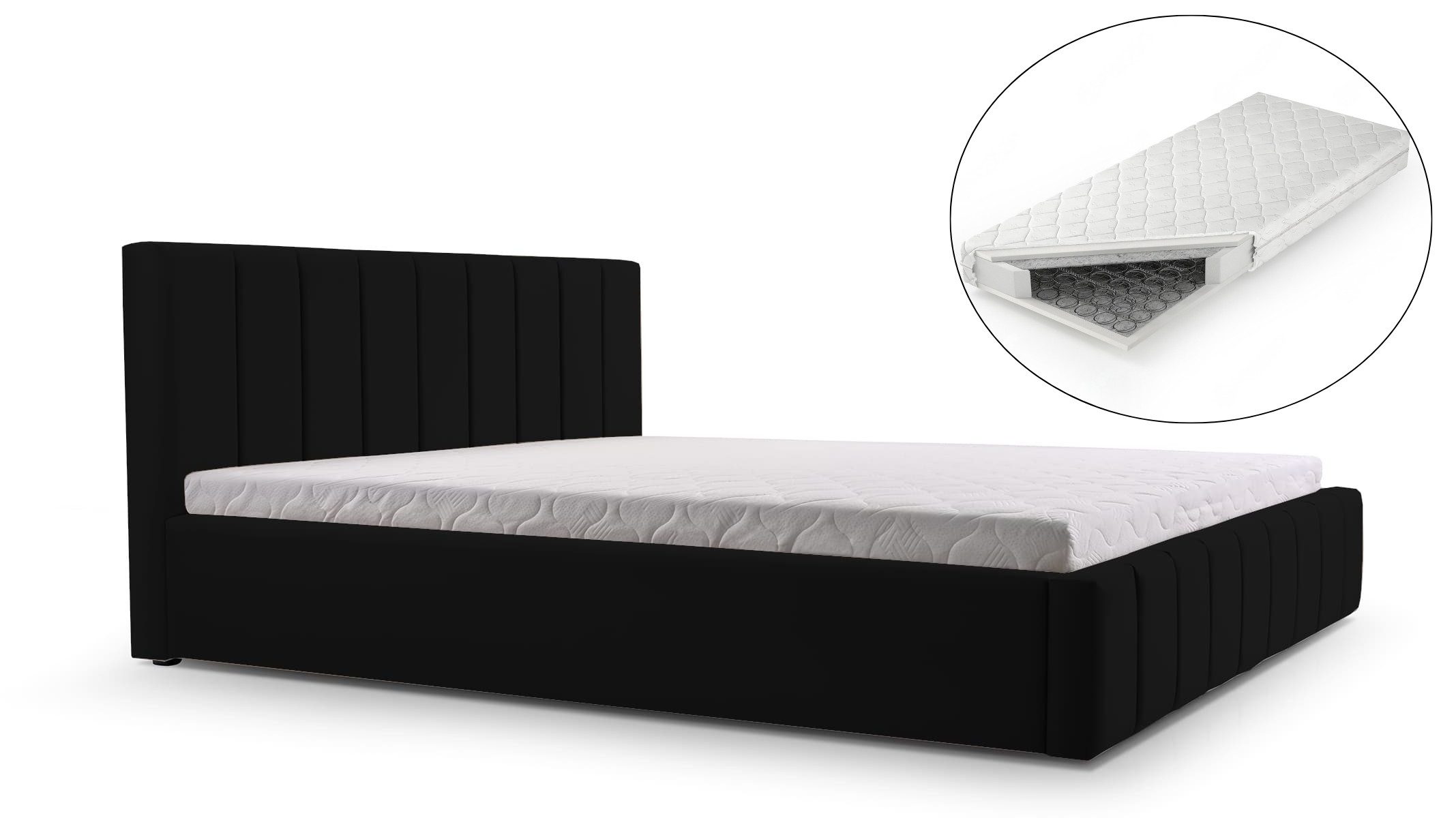 MOEBLO Polsterbett Bett 01 mit Matratze günstig online kaufen