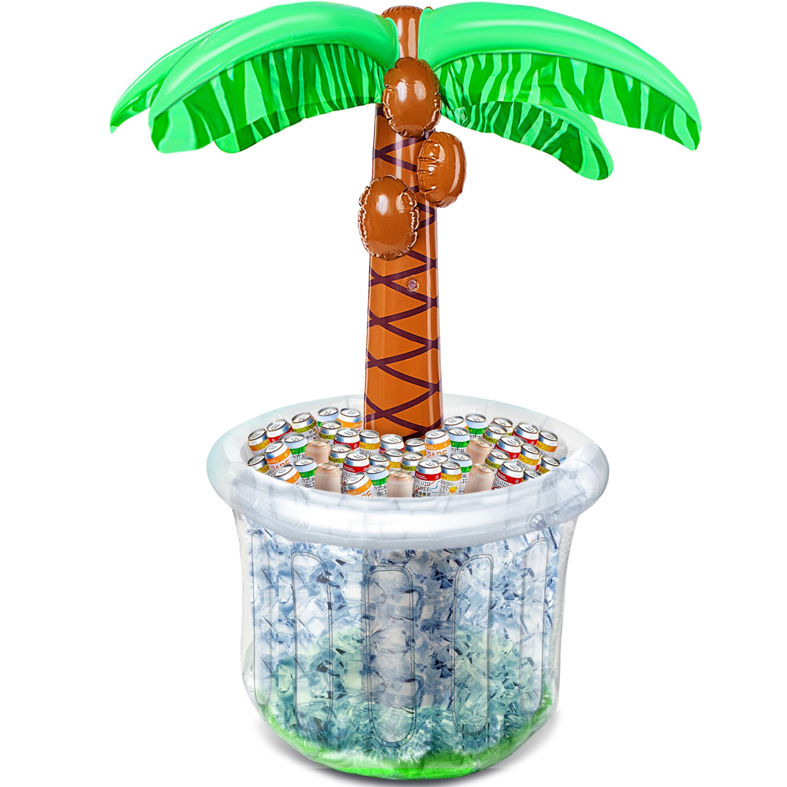 sloosh Planschbecken SLOOSH 152cm aufblasbarer Palme Getränkekühler, Strand Themeparty Deko
