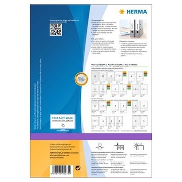 HERMA Etikett Ordner-Etiketten LAF Permanent A4 192x61 mm 100 Blätter Weiß