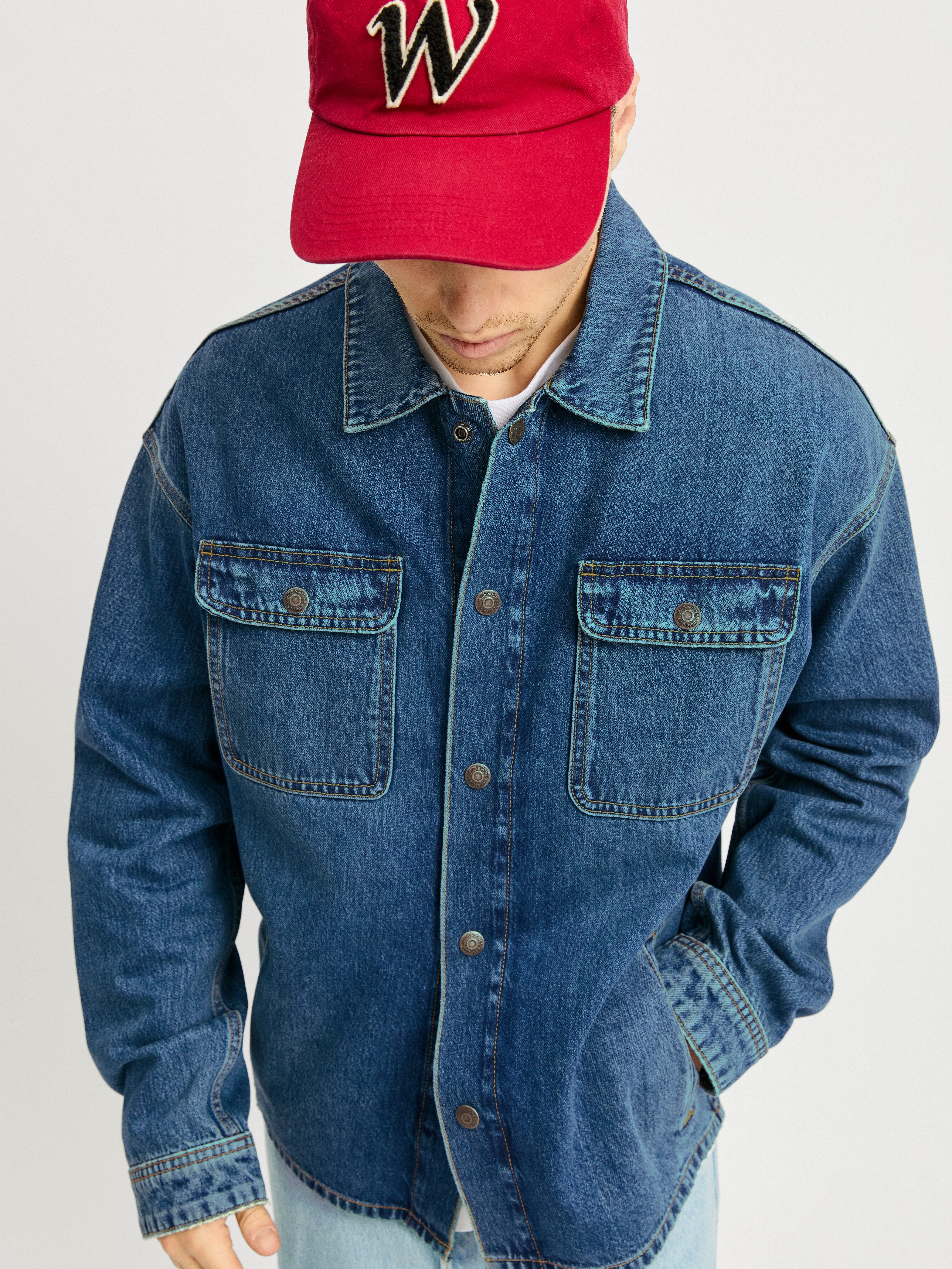 Jack & Jones Jeanshemd JJICHASE JJOVERSHIRT MF 903 SN günstig online kaufen