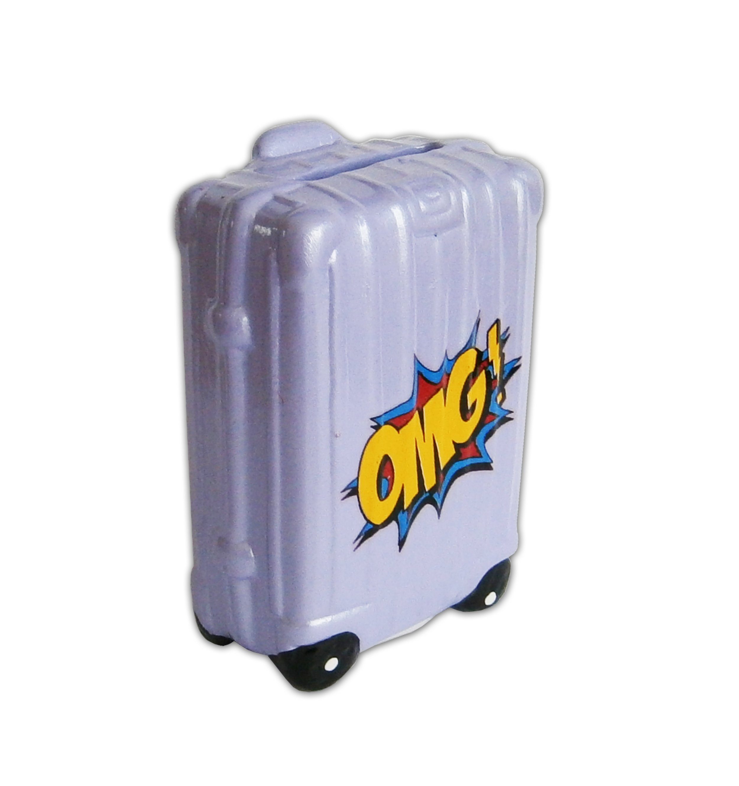 Spardose SPARDOSE Koffer aus Keramik Sparschwein Reisekoffer 46 (Lila), Geldkassette Geldspardose