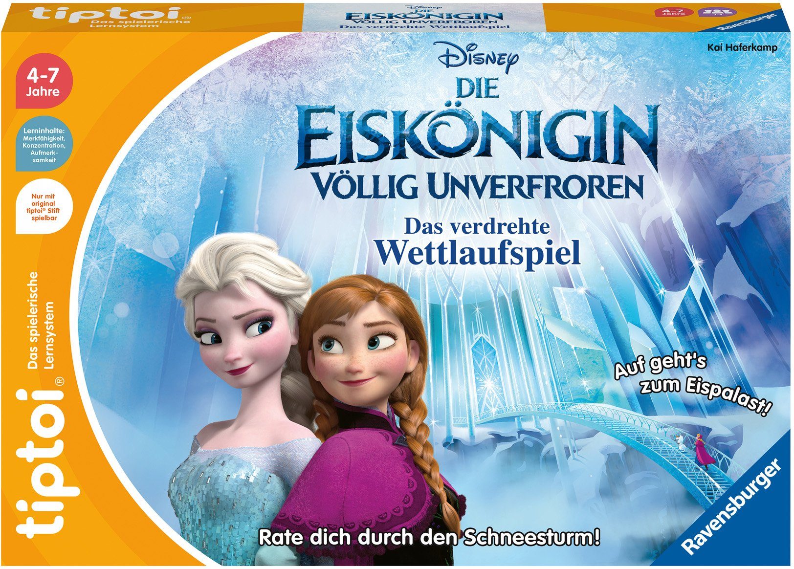 Ravensburger Spiel tiptoi® Völlig unverfroren - Das verdrehte Wettlaufspiel, Disney Die Eiskönigin