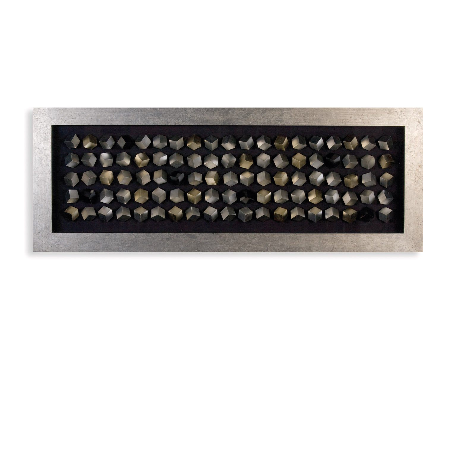 GILDE Wandbild GILDE Bild Cubes - schwarz-silber - H. 60cm x B. 160cm