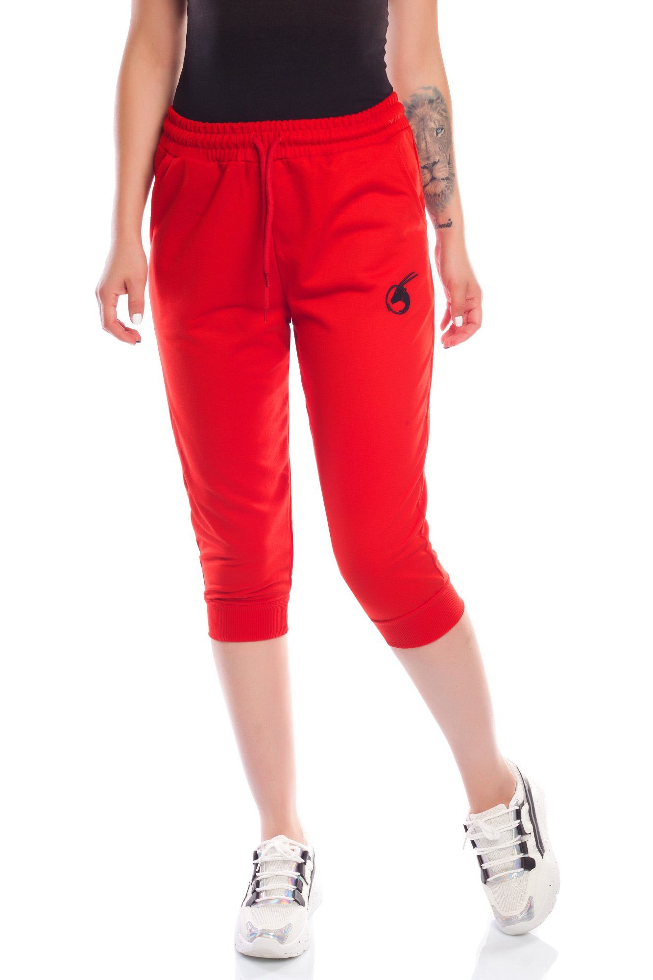 Bongual 3/4-Sweathose Jogginghose Capri Basic mit Kordeln