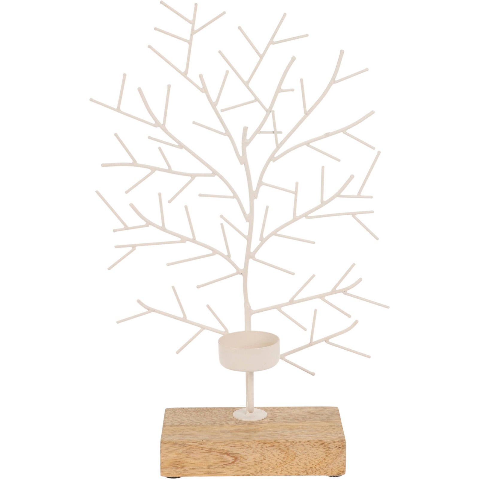 Home & styling collection Kerzenhalter Teelichthalter Baum, Metall, 32 x 22 cm (Kerzenhalter)