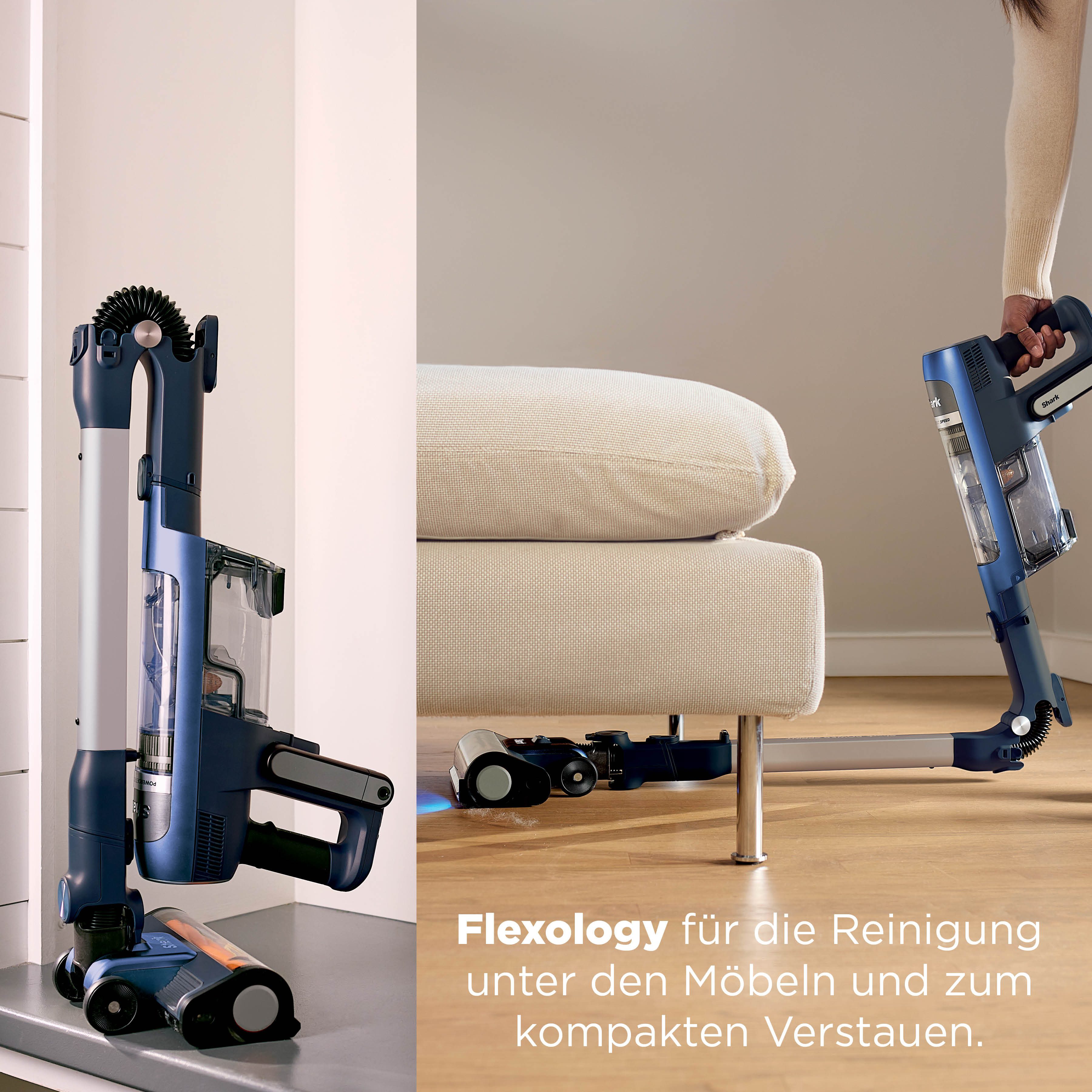 Shark Akku-Hand-und Stielstaubsauger Shark PowerDetect Speed IA1241EU, 350 W, beutellos, 4 PowerDetect-Technologien, Reveal-Technologie