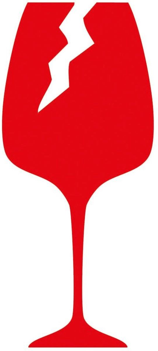 Avery Zweckform Etiketten Warnetiketten 'Vorsicht Glas' 100x74 mm weiß VE=200 Stück