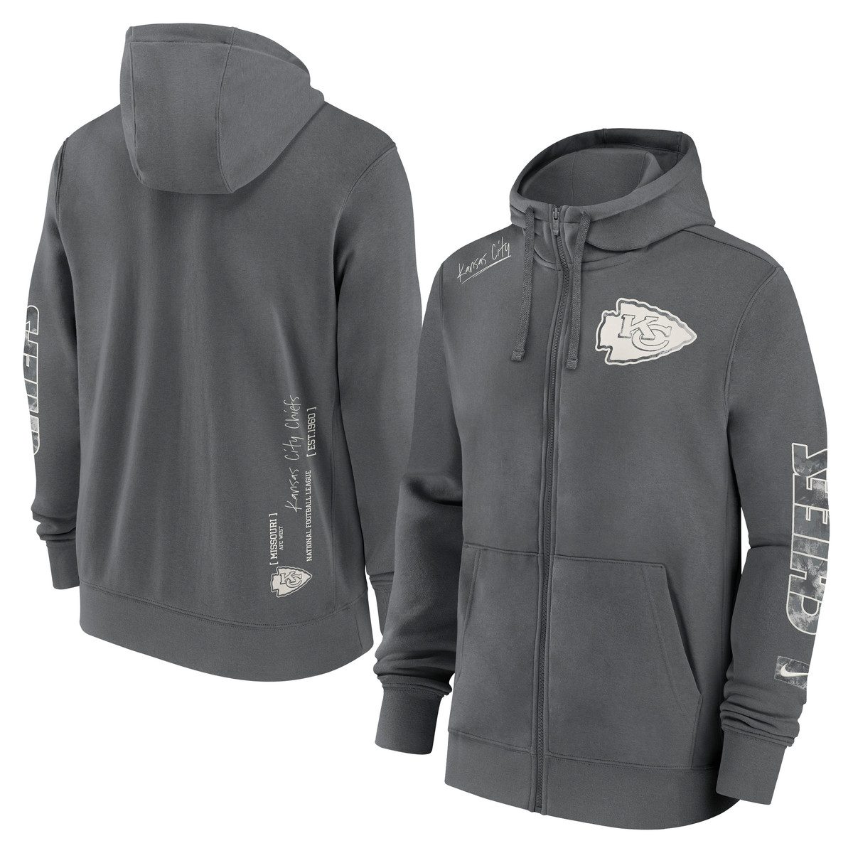 Nike Kapuzenpullover Nike Hoodie Kansas City Chiefs Nike Full-Zip Fleece günstig online kaufen