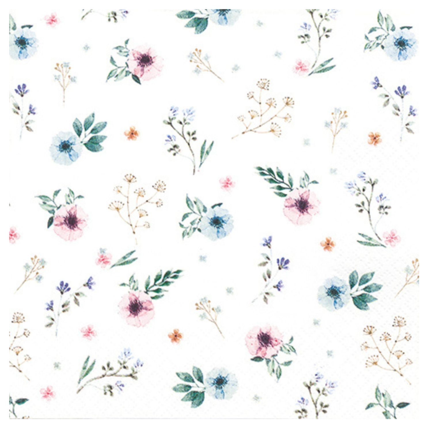 HOME FASHION Papierserviette, 3-lagig, Mehrfarbig, Blumen, H: cm