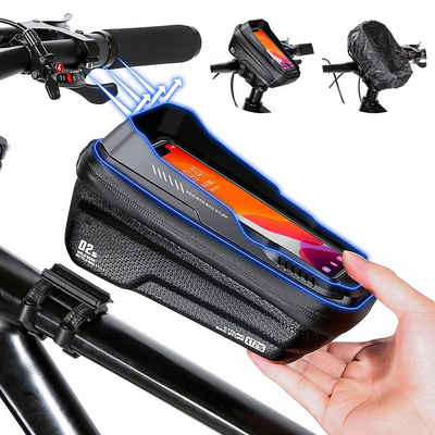 GelldG Fahrradtasche Fahrrad Rahmentasche mit 3D Sonnenblende, wasserdicht Handyhalterung