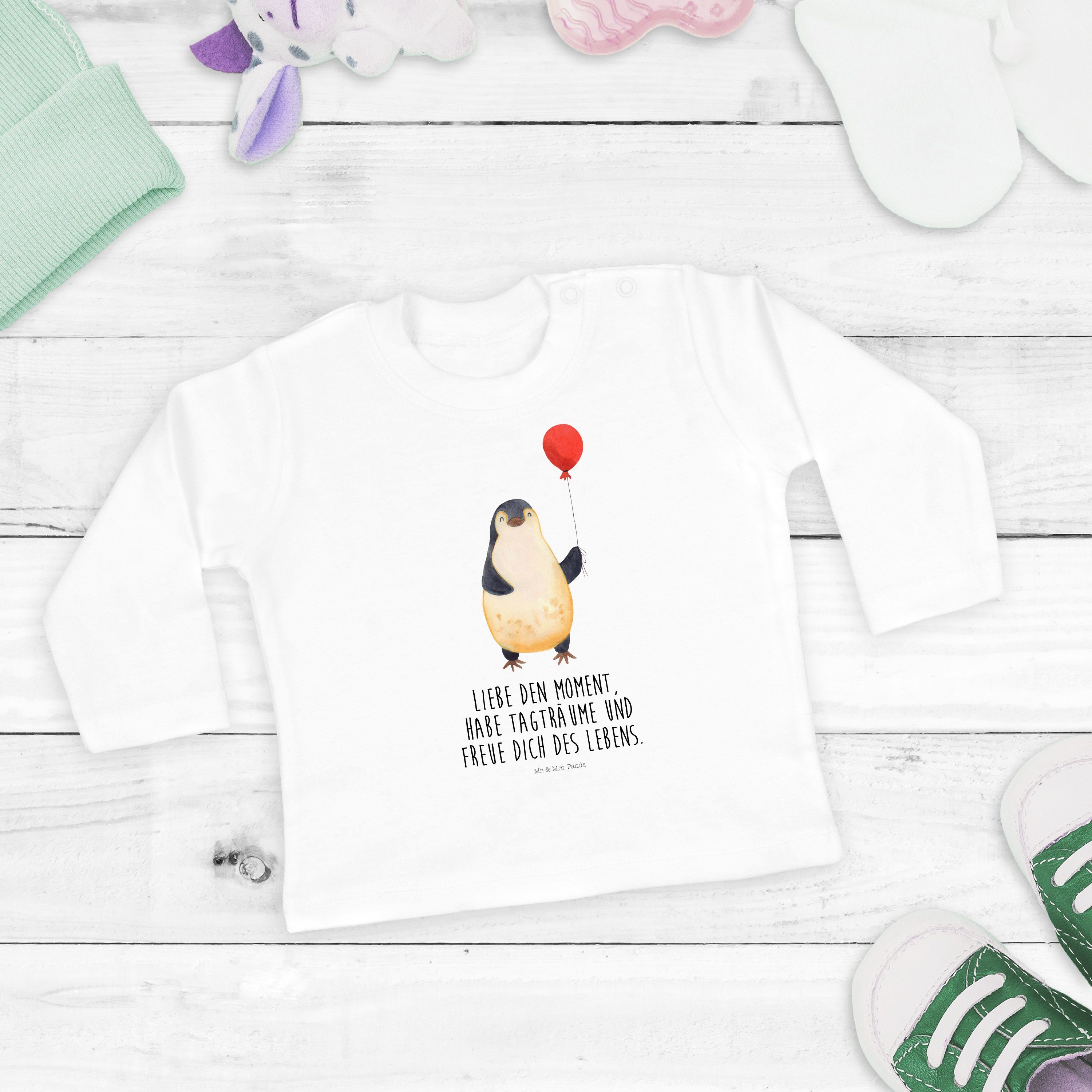 & Strampler - Pinguin Baby, (1-tlg) Panda Luftballon Kind, Geschenkidee, Mrs. Mr. Weiß - Neust Geschenk,