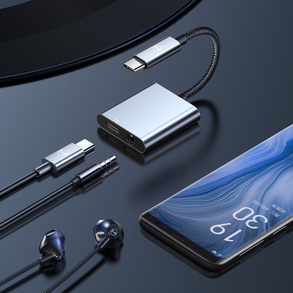 mcdodo Adapter USB-C - 3,5mm jack Aux Mini Buchse Anschluss + Typ-C Adapter – Bild 4 von 5
