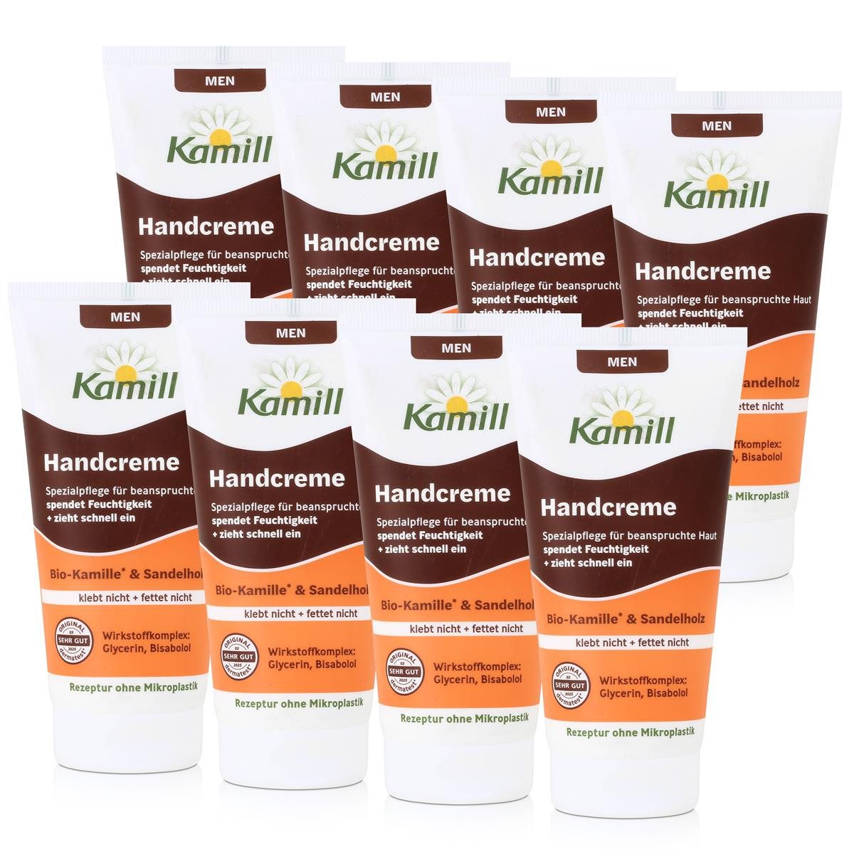 Kamill Hautcreme Kamill Men Handcreme Bio-Kamille & Sandelholz 75ml (8er Pack)