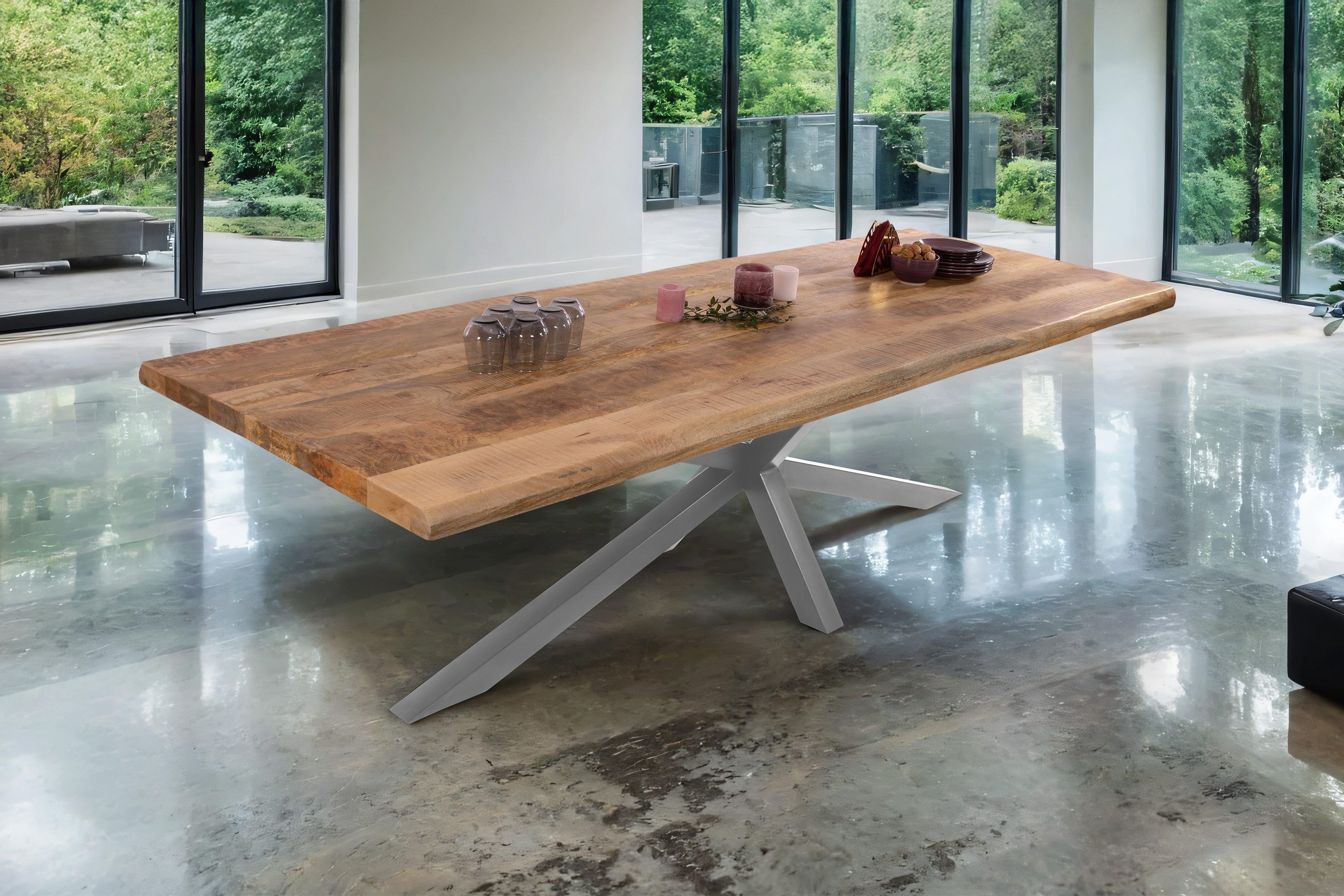 Trelevo® Esstisch Cuna_Mango_Spider, massives Mangoholz, Mango günstig online kaufen