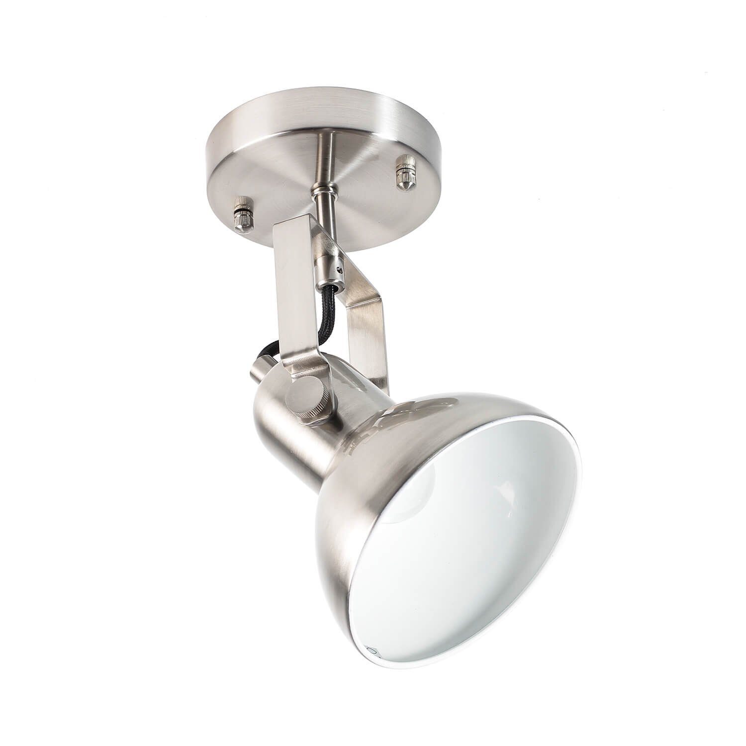 Licht-Erlebnisse Deckenstrahler DALLAS, ohne Leuchtmittel, Deckenstrahler Spot Aluminium retro Design verstellbar Lampe