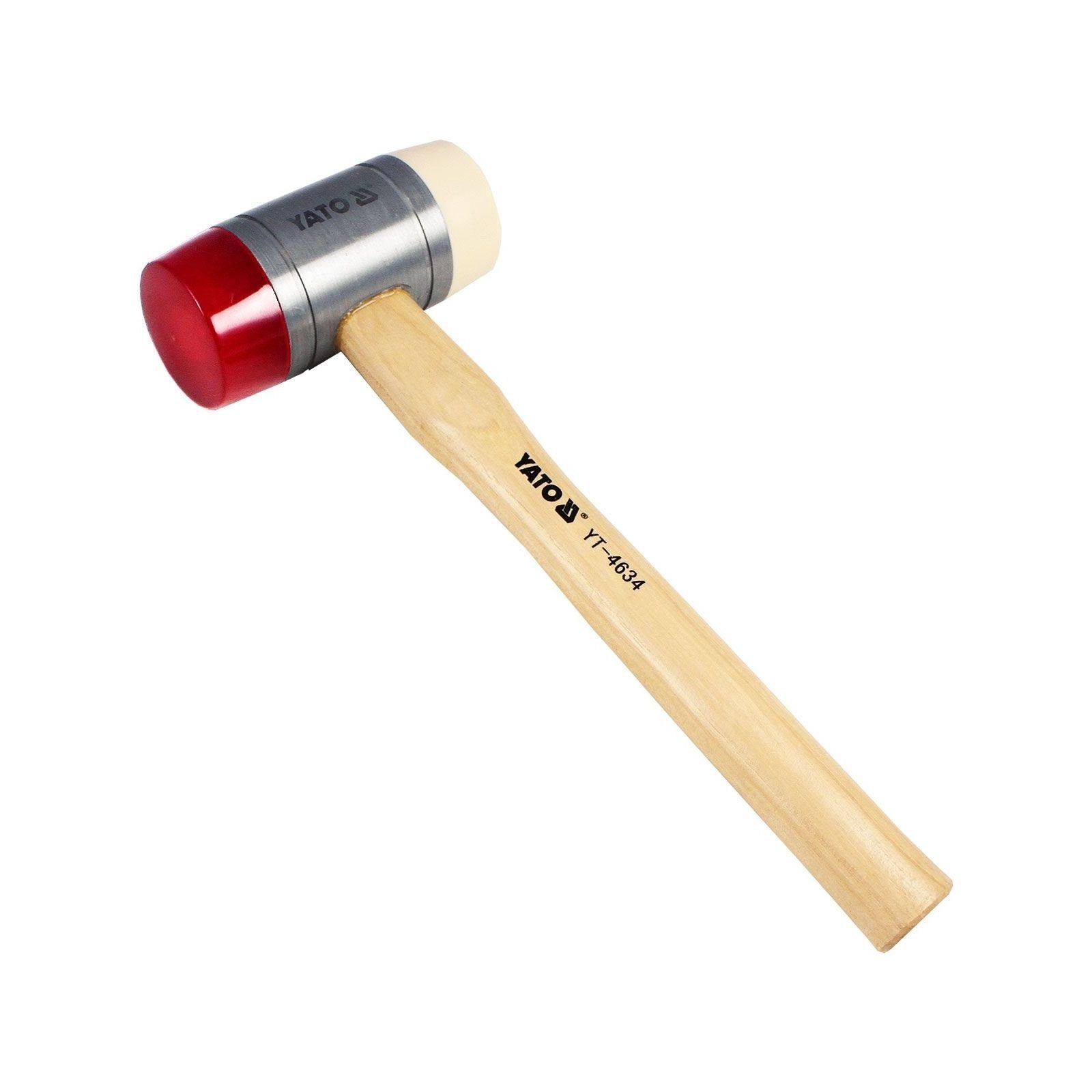 【ausverkauft】 Yato Holzhammer Schonhammer Gummihammer Hammer Nylon PU - Schlagkopf 150g g weiß rot 1340