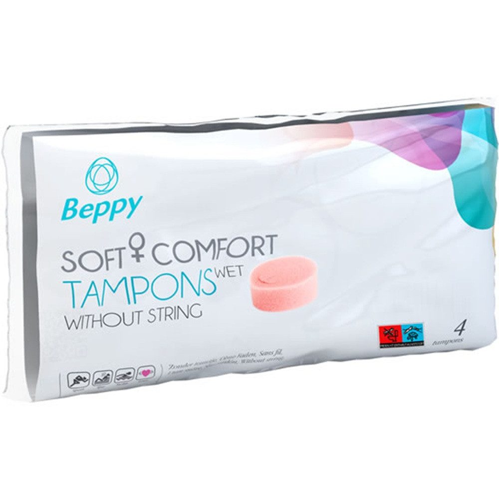 Beppy Tampons WET, 4-St., Soft + Comfort Tampons, ohne Fädchen