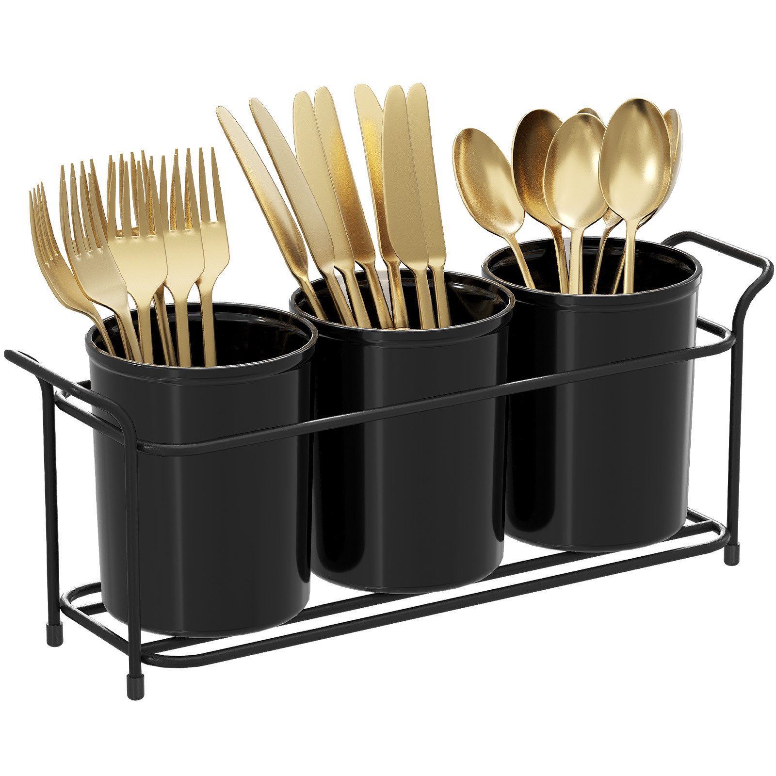 Lifewit Besteckeinsatz 3-teiliger Besteckhalter mit Metallrahmen günstig online kaufen