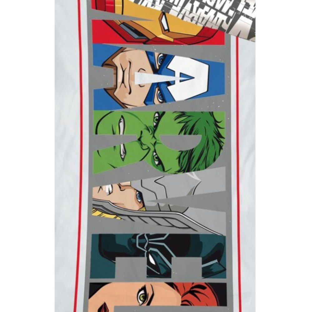 MARVEL Bettwäsche Marvel Avengers Bettwäsche Set, Mikrofaser, Deckenbezug 135-140x200cm - Kissenbezug - 63x63 cm – Bild 3 von 3