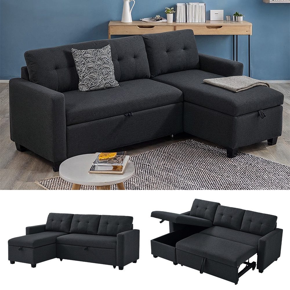 VitaliSpa® Ecksofa Campina, Anthrazit, 226 x günstig online kaufen