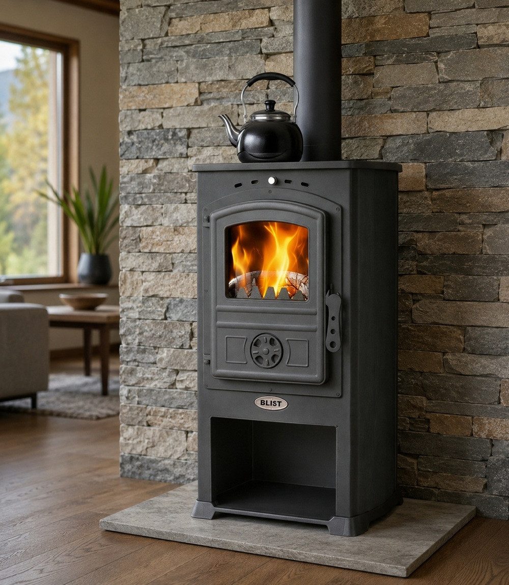 Blist Kaminofen Modena 4.0 grau, 7.4 kW